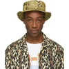 R13 Yellow Velvet Python Bucket Hat In Yelowpython