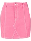 Sjyp Denim Mini Skirt In Pink