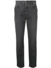 STELLA MCCARTNEY STELLA MCCARTNEY HIGH RISE STRAIGHT JEANS - 黑色