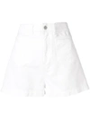 MONCLER MONCLER DENIM SHORTS - 白色