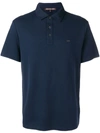 Michael Kors Embroidered Logo Polo Shirt In Blue
