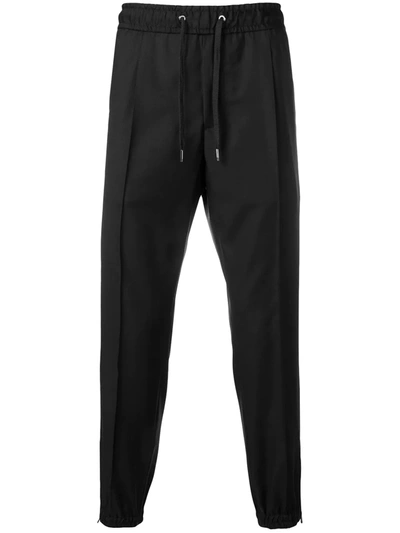 Dolce & Gabbana Drawstring Straight-leg Trousers In Navy