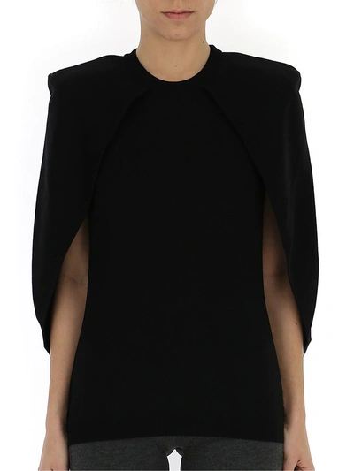 Givenchy Cape-effect Stretch-knit Top In Black
