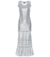 ALEXANDER MCQUEEN LADDERED KNIT MIDI DRESS,P00367358