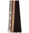 BURBERRY Icon Stripe cotton scarf,P00382868