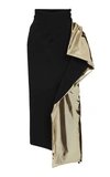 MATICEVSKI ALKALI RUFFLED METALLIC-ACCENTED SATIN PENCIL SKIRT,736764