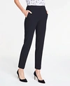 Ann Taylor The Side-zip Ankle Pant In Bi-stretch In Black