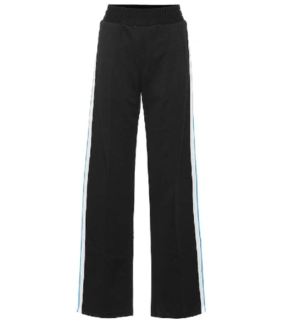 Off-white Side Stripe High Waisted Track Pants In Black