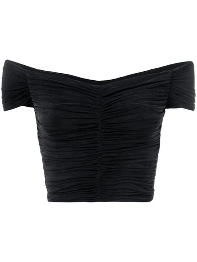 Pinko Ruched Top In Black