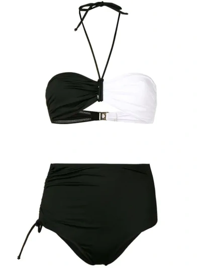 Emilio Pucci Two-tone Bikini - 黑色 In Black