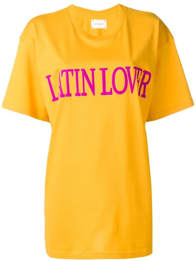Alberta Ferretti Oversized Latin Lover T-shirt - 黄色 In Yellow