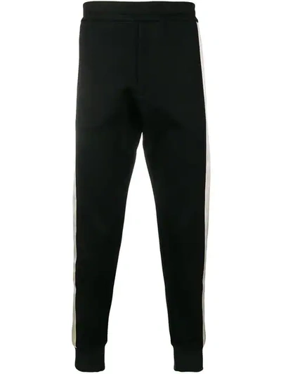 Alexander Mcqueen Racer Stripe Sweatpants - 黑色 In Black