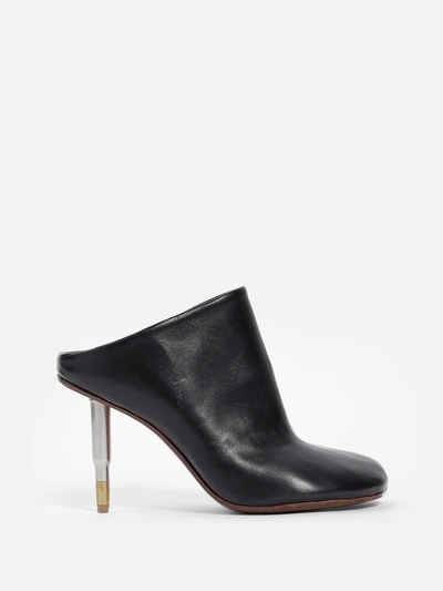 Vetements Killer Bullet Leather Mules In Black