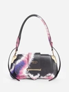 Prada Tie Dye Leather Top Handle Bag - Black In Multicolor