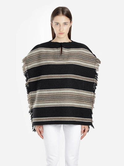 Isabel Marant Hollis Wool-blend Poncho In  Black