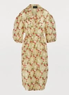 SIMONE ROCHA Floral print trench coat,3266 0282 GREEN MULTI