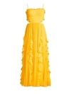 AMUR Rayna Ruffled Tea-Length Dress
