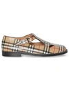 BURBERRY VINTAGE CHECK LEATHER T-BAR SHOES