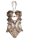 ZIMMERMANN Allia Animal Print Circular One-Piece Frill Swimsuit