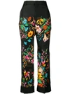 GUCCI FLORAL PRINT CROPPED TROUSERS