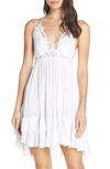 Free People Adella Frilled Chemise In White