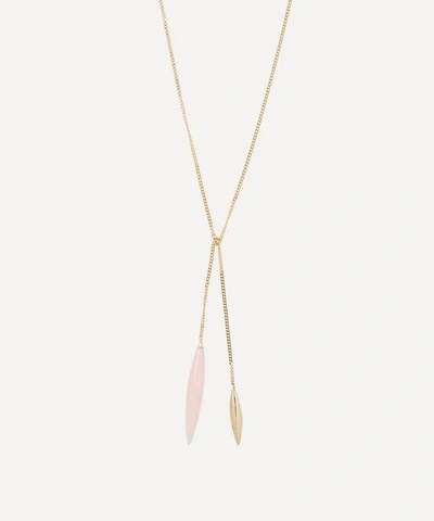 Atelier Vm 18ct Gold Close To Me Rose Opal Necklace
