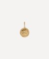 Annoushka Yellow Gold And Brown Diamonds Mythology Cherub Charm In Gold