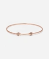 Annoushka 18ct Rose Gold Mythology White Sapphire Charm Bangle In Rose Gold