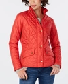 Barbour Cavalry Featherweight Diamond-quilted Jacket In Pomegranate