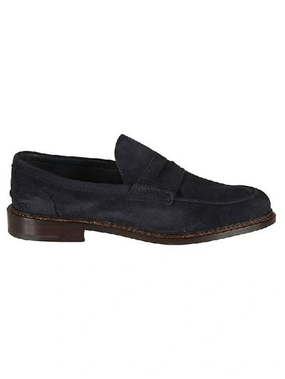 Tricker's Blue Leather Loafers