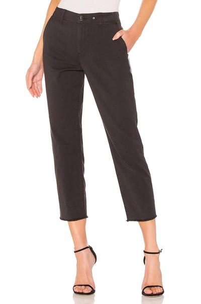 Rag & Bone Buckley Cropped Mid-rise Chino Trousers In Black