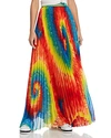 ALICE AND OLIVIA ALICE + OLIVIA SHANNON TIE-DYE PLEATED MAXI SKIRT,CC903P79313