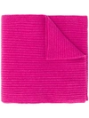 N•peal Ribbed Knit Scarf In Pink