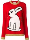 GUCCI RABBIT EMBROIDERED SWEATER