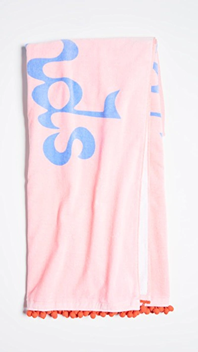 Ban.do Ban. Do Weekends Are Forever Deluxe Beach Towel In Pink