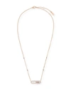 Messika Baby Move 18k Pink Gold Diamond Pave Necklace
