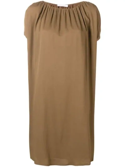 Fabiana Filippi Shortsleeved Dress In Brown