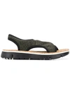 Camper Oruga Slingback Sandals In Black