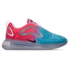 NIKE WOMEN'S AIR MAX 720 RUNNING SHOES, PINK/BLUE,2432787