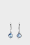 Monica Vinader Womens Silver Siren Sterling Silver And Kyanite Hoop Earrings In Silver