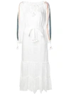 TORY BURCH EMBROIDERED MIDI DRESS