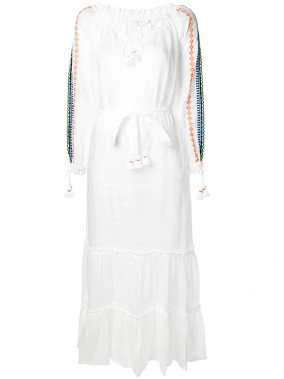 Tory Burch Embroidered Cover-up Maxi Dress In White