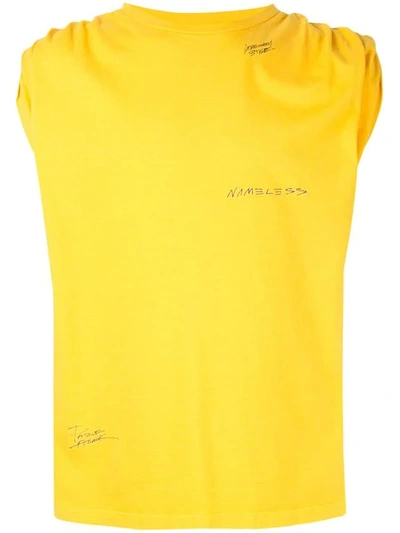 Ground Zero Roll-sleeves Tank Top - 黄色 In Yellow