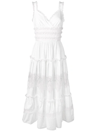 Dolce & Gabbana Cotton Poplin Maxi Dress In White