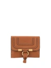 Chloé Marcie Leather Wallet In Brown