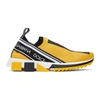 DOLCE & GABBANA DOLCE AND GABBANA BLACK AND YELLOW SORRENTO SNEAKERS
