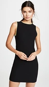 ALICE AND OLIVIA COLIN COLORBLOCK CREW NECK SLEEVELESS DRESS