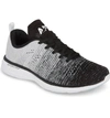 Apl Athletic Propulsion Labs Techloom Pro Gradient Sneakers In Black/ Heather Grey/ White
