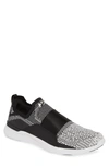 Apl Athletic Propulsion Labs Techloom Bliss Slip-on Running Sneakers In Black/ White/ Ombre
