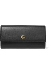 GUCCI Textured-leather continental wallet